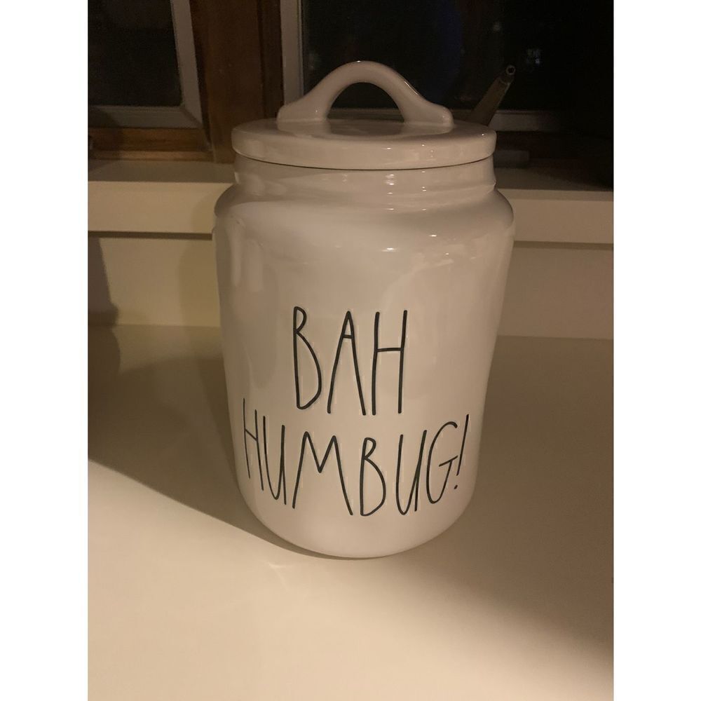 Rae Dunn By Magenta BAH HUMBUG Canister LL. NEW